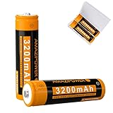 3,7 Volt Wiederaufladbarer Akku，3200mAh NiMH...