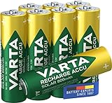 VARTA Batterien AA, wiederaufladbar, 8 Stück,...