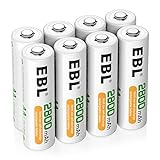 EBL AA Akku 2800mAh 8 Stück - Mignon AA...