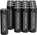 POWEROWL Akku AA 2800mAh AA Akku Wiederaufladbare...