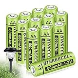 KINREECELL Wiederaufladbare AA-Batterien,...