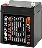 LiFePO4 Akku 12V 6Ah mit BMS (Batterie Management...