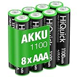 HiQuick Micro AAA Akku, NI-MH 1100mAh...